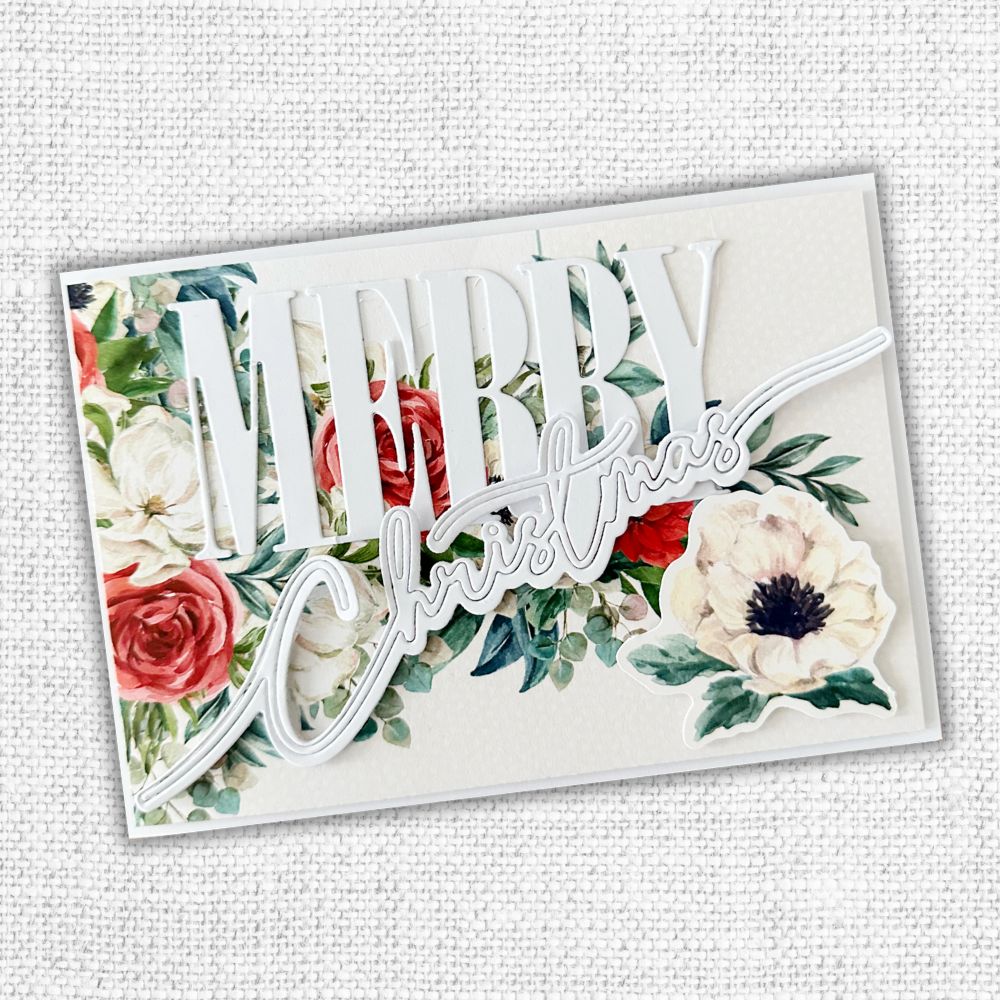 Paper Rose Merry Christmas Layered Dies 32445