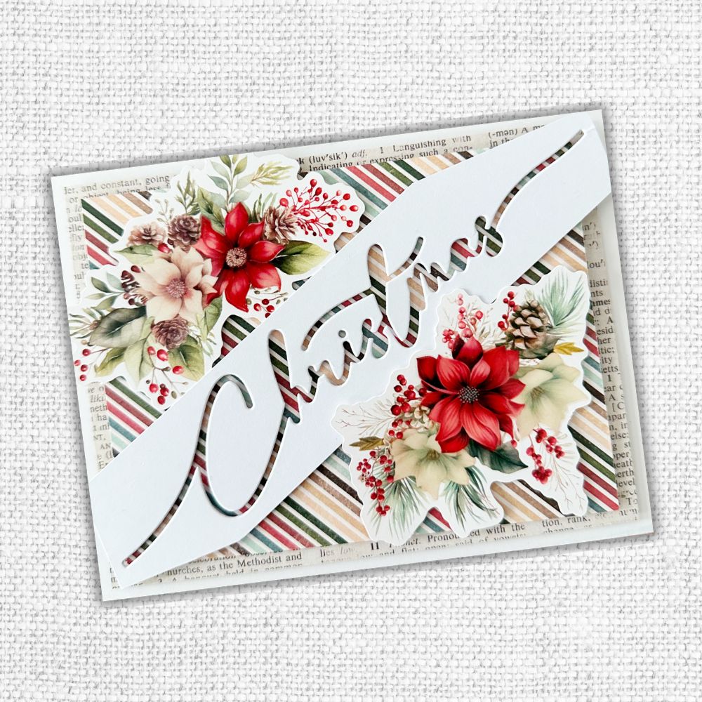 Paper Rose Merry Christmas Layered Dies 32445
