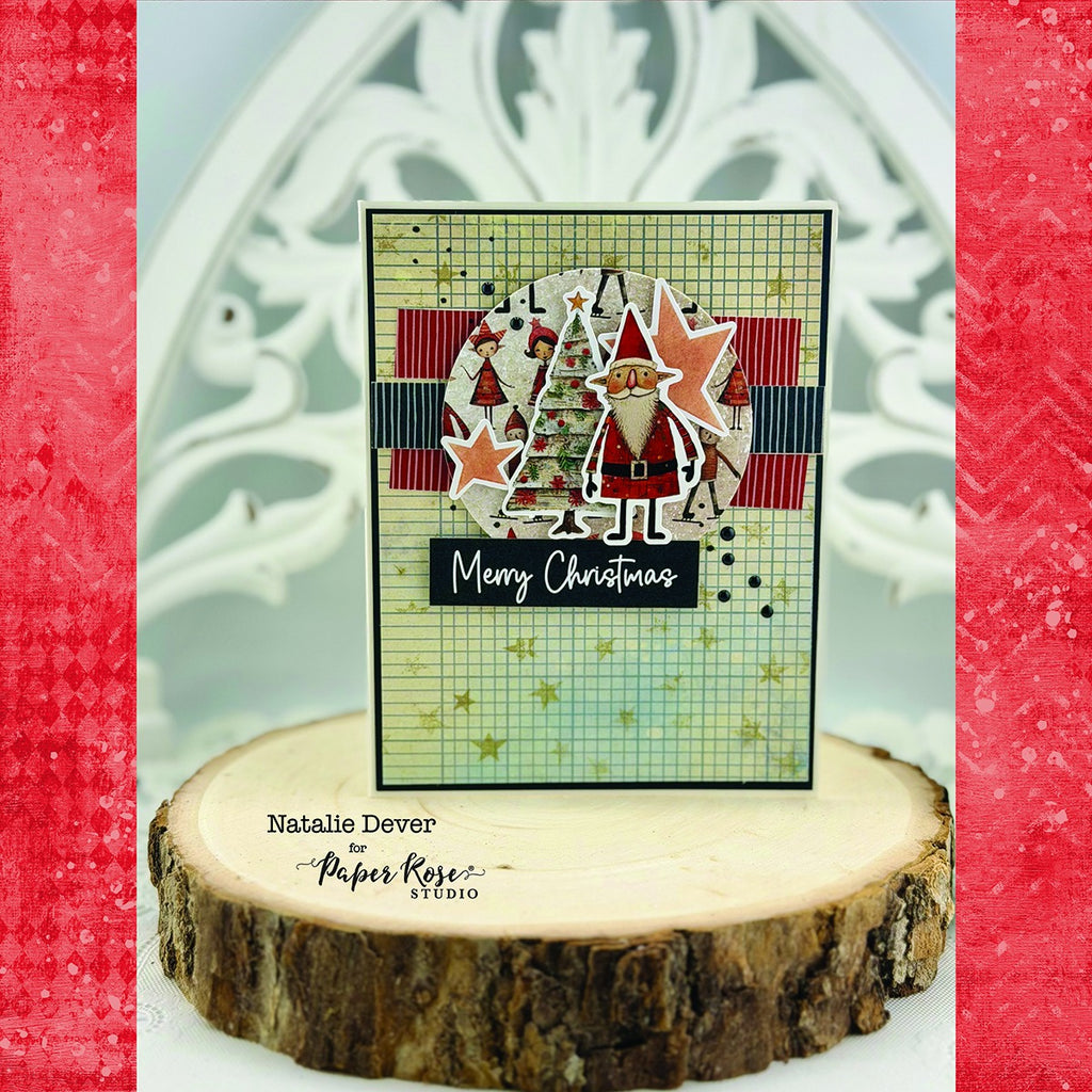 Paper Rose Merry and Bright 12x12 Paper 35644 santa