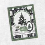 Paper Rose Mistletoe Market 6x6 Paper 37009 bookshelf black and white ornaments christmas card