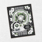 Paper Rose Mistletoe Market 6x6 Paper 37009 wreath window with pillows warm wishes card