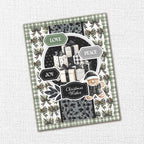 Paper Rose Mistletoe Market Basics 12x12 Paper 37045 bows gingerbread man love peace christmas wishes card