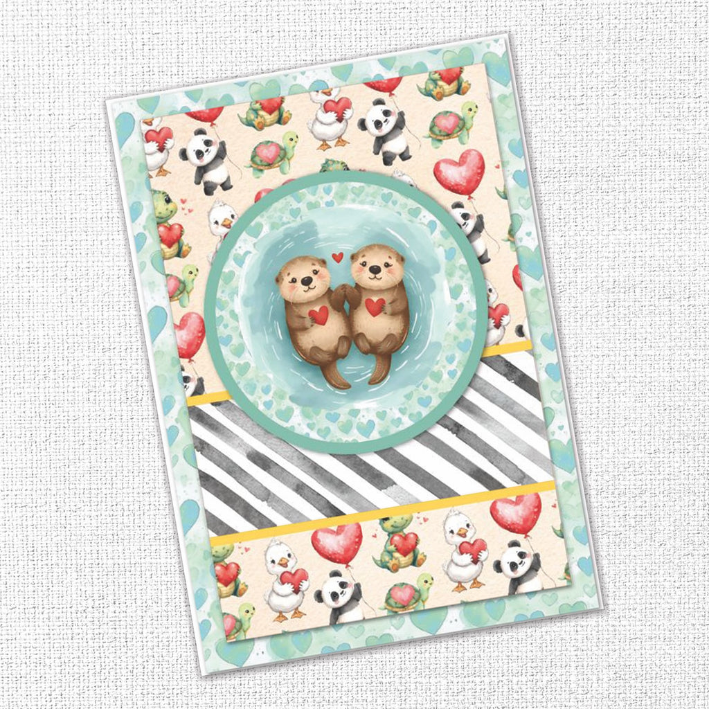 Paper Rose Perfect Pairs Embossed Die Cuts 35800 otters