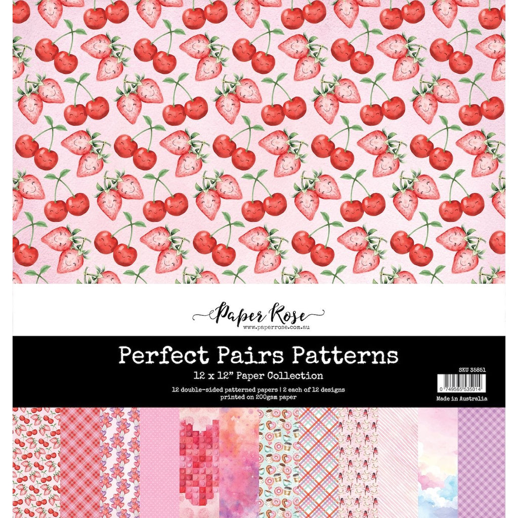Paper Rose Perfect Pairs Patterns 12x12 Paper Pack 35851