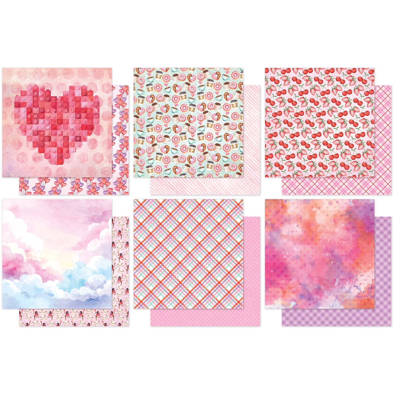 Paper Rose Perfect Pairs Patterns 6x6 Paper Pack 35848 sheets