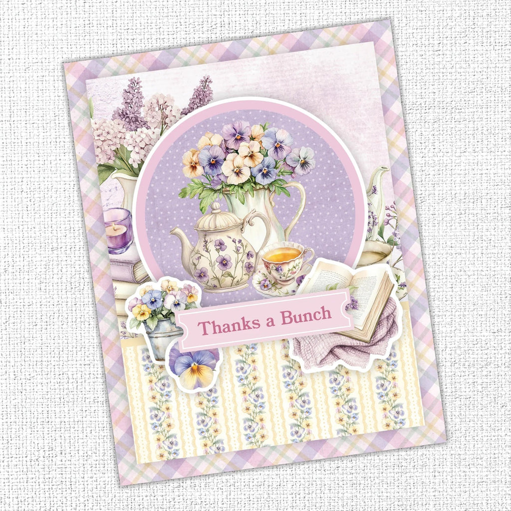 Paper Rose Petals and Pansies 6x6 Paper 36367 thanks a bunch