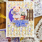 Paper Rose Petals and Pansies 6x6 Paper 36367 thinking of you