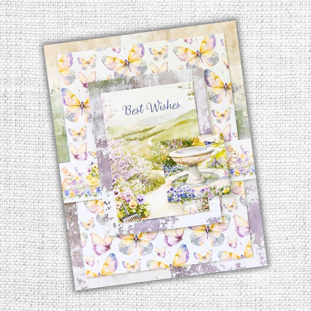 Paper Rose Petals and Pansies Basics 12x12 Paper 36403 best wishes