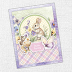 Paper Rose Petals and Pansies Embossed Die Cuts 36391 bunny