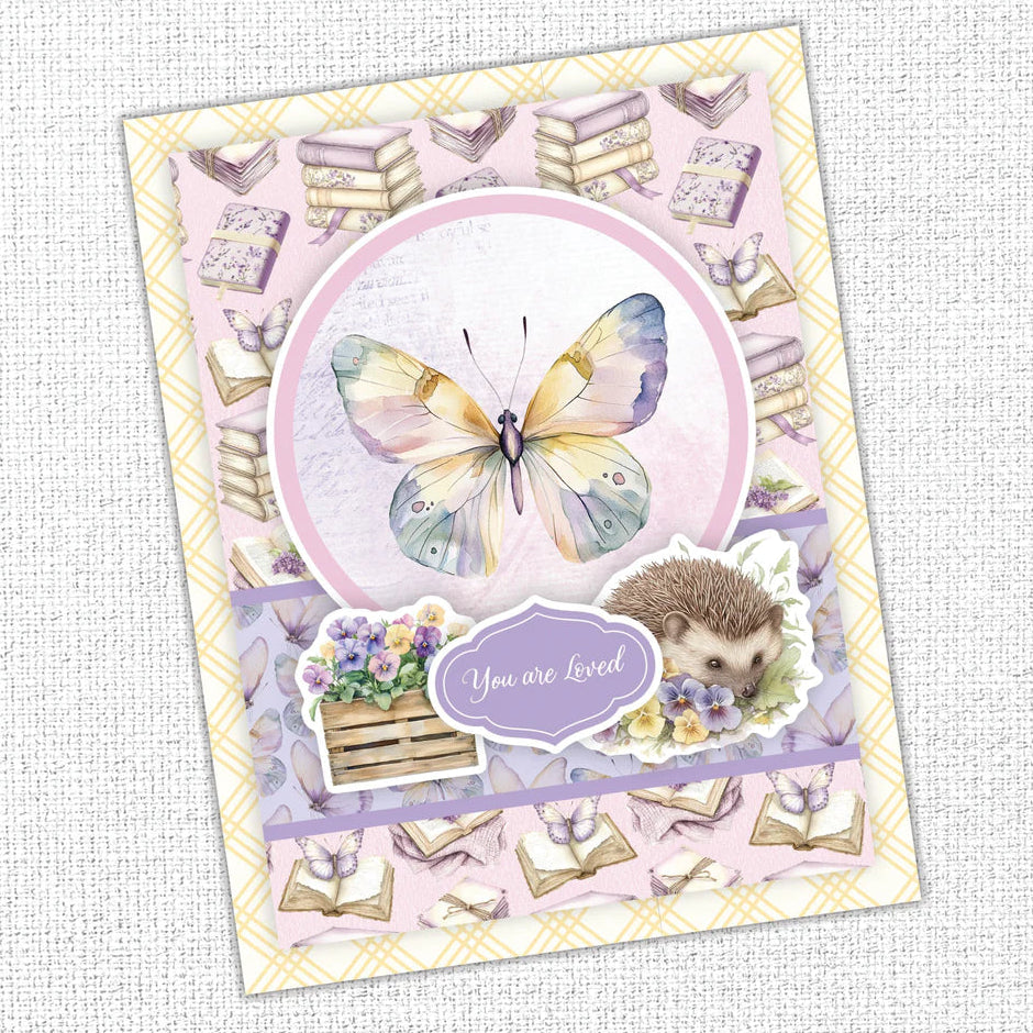 Paper Rose Petals and Pansies Embossed Die Cuts 36391 butterfly
