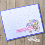 Paper Rose Petals and Pansies Layered Sentiments Embossed Die Cuts 36466 just for you