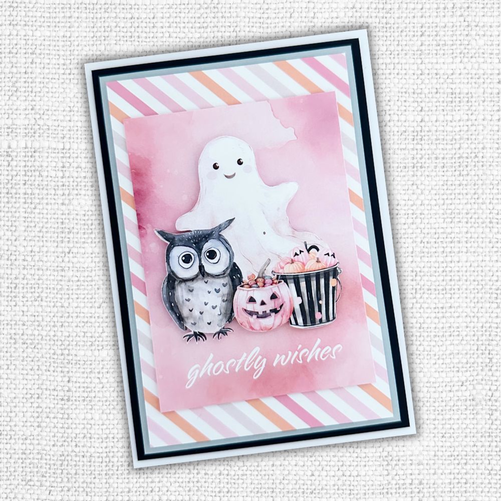 Paper Rose Pink Halloween 12x12 Paper 32796 ghostly wishes