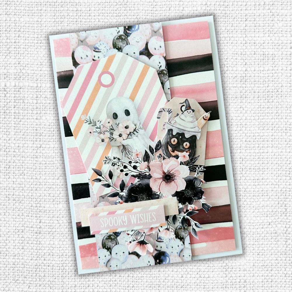 Paper Rose Pink Halloween 12x12 Paper 32796 spooky wishes
