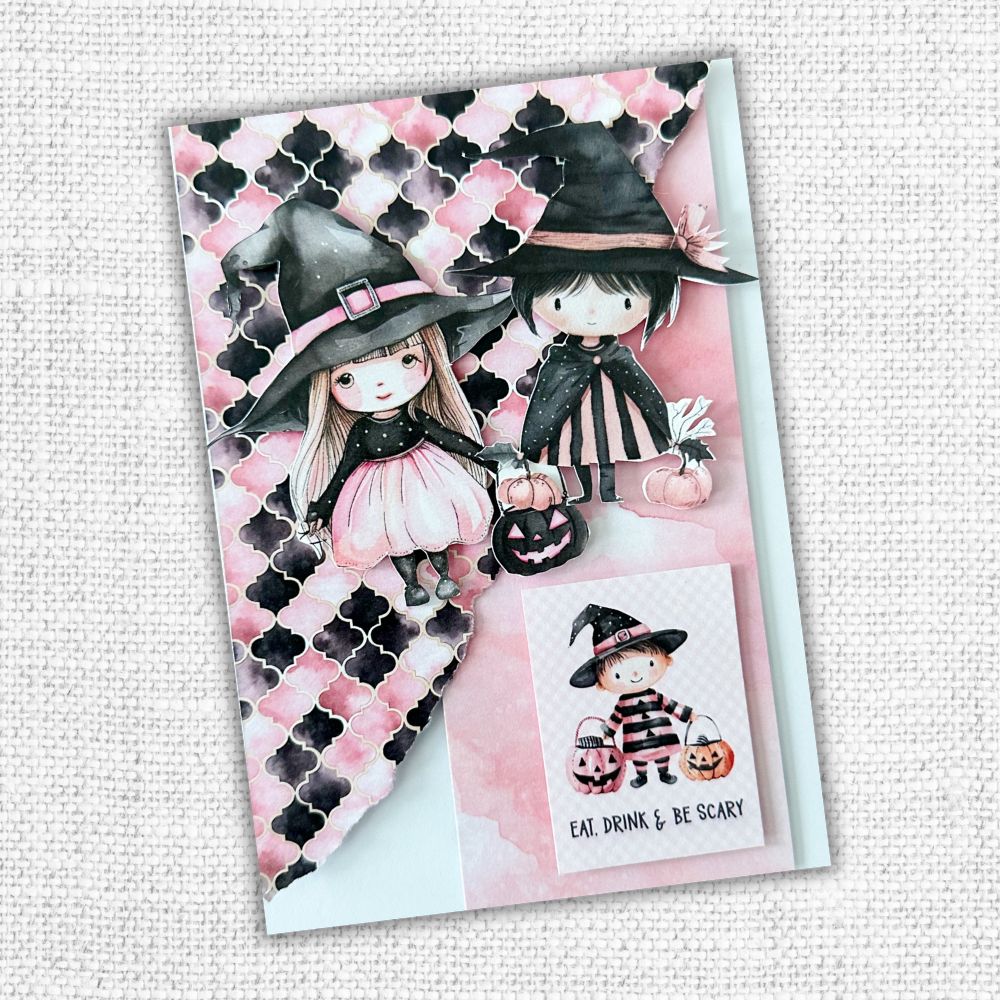 Paper Rose Pink Halloween 6x6 Paper 32817 be scary