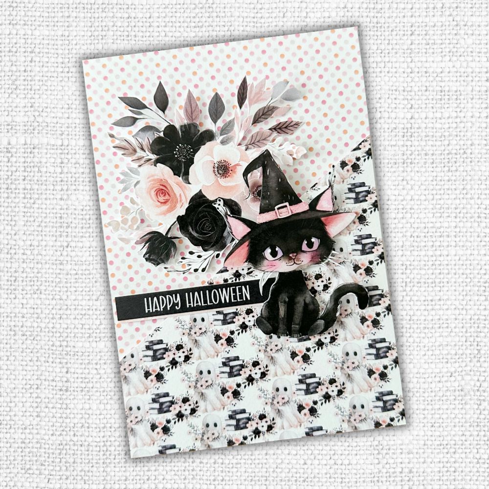 Paper Rose Pink Halloween 6x6 Paper 32817 happy halloween cat