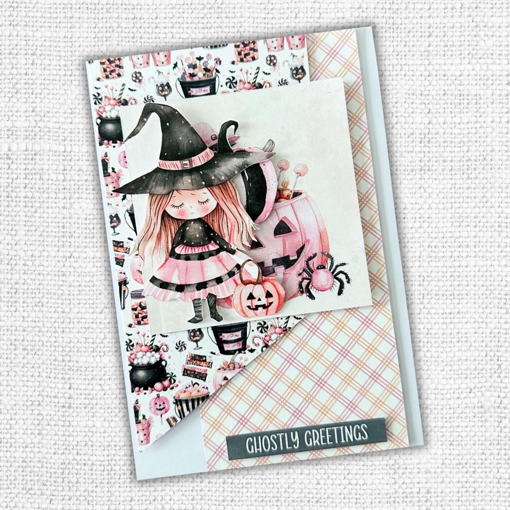 Paper Rose Pink Halloween Embossed Die Cuts 32790 ghostly greetings