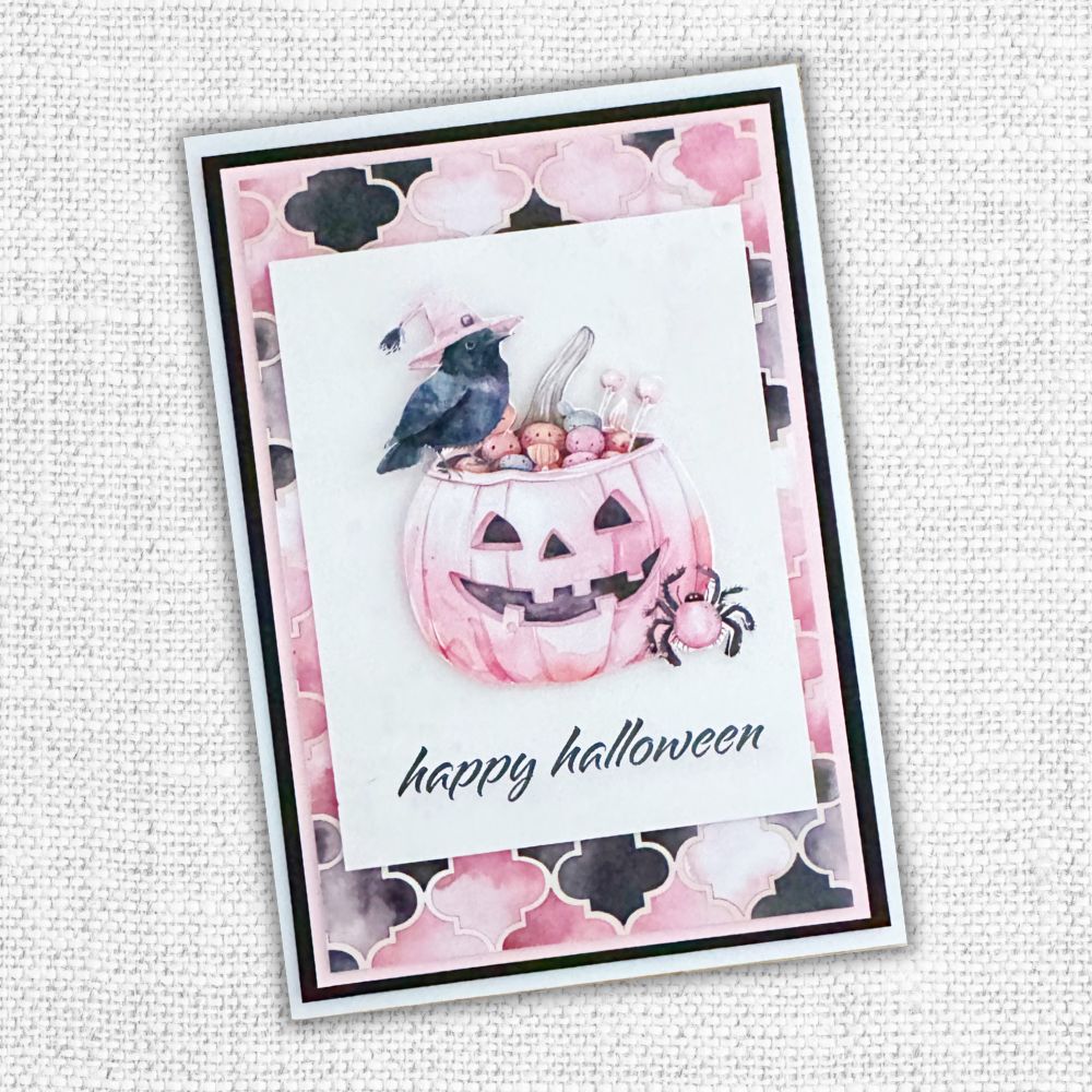 Paper Rose Pink Halloween Embossed Die Cuts 32790 happy halloween
