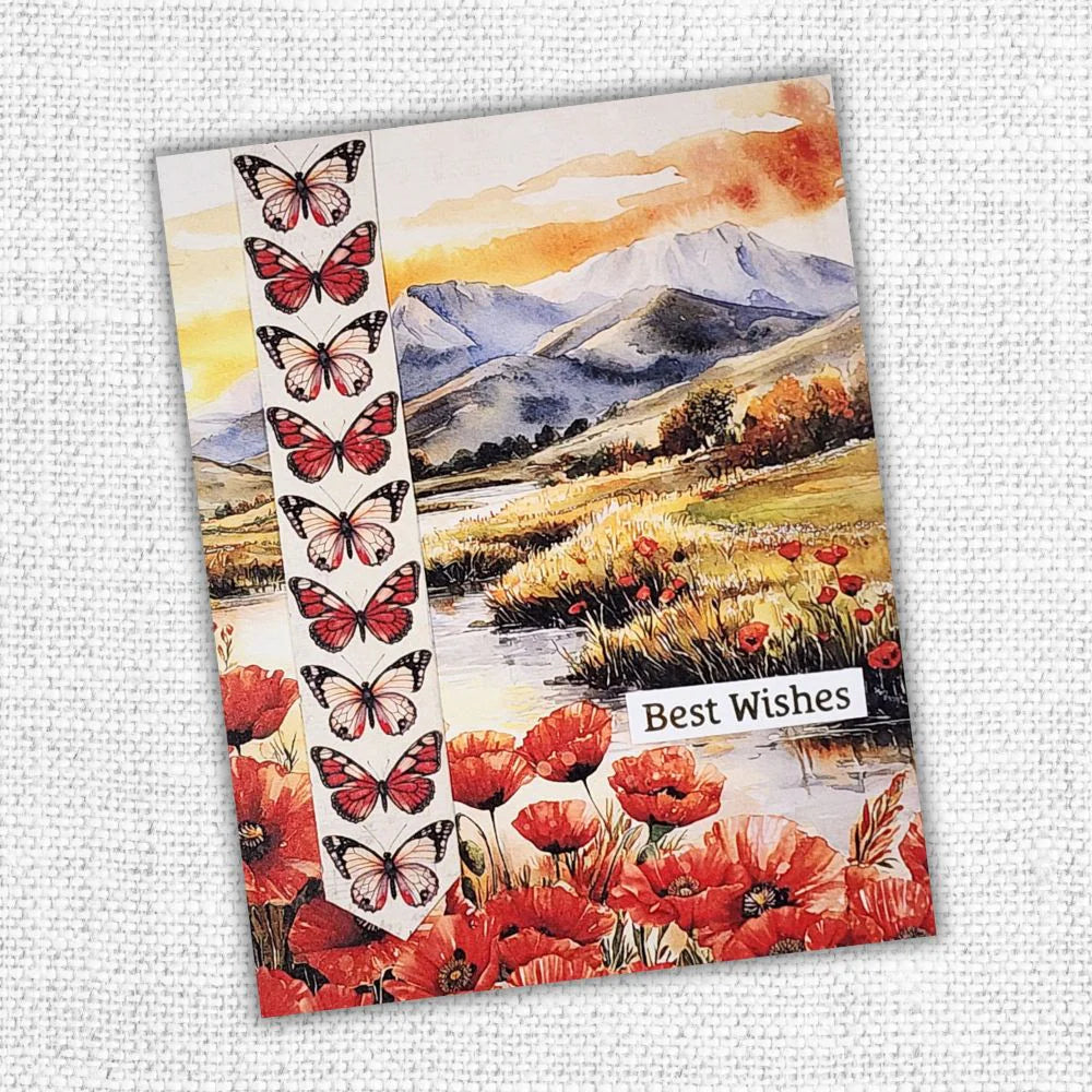 Paper Rose Poppy Garden 6x6 Paper 34617 best wishes