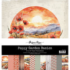 Paper Rose Poppy Garden Basics 12x12 Paper 34644