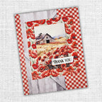 Paper Rose Poppy Garden Basics 12x12 Paper 34644 barn