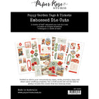 Paper Rose Poppy Garden Tags and Tickets Embossed Die Cuts 34683