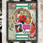 Paper Rose Portraits in Bloom Basics 6x6 Paper 36586 sending lots of love