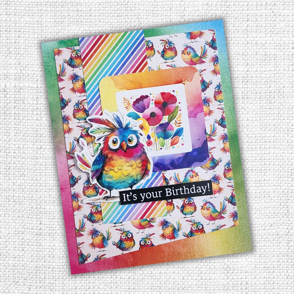 Paper Rose Rainbow Village 6x6 Paper Pack 35484 bird