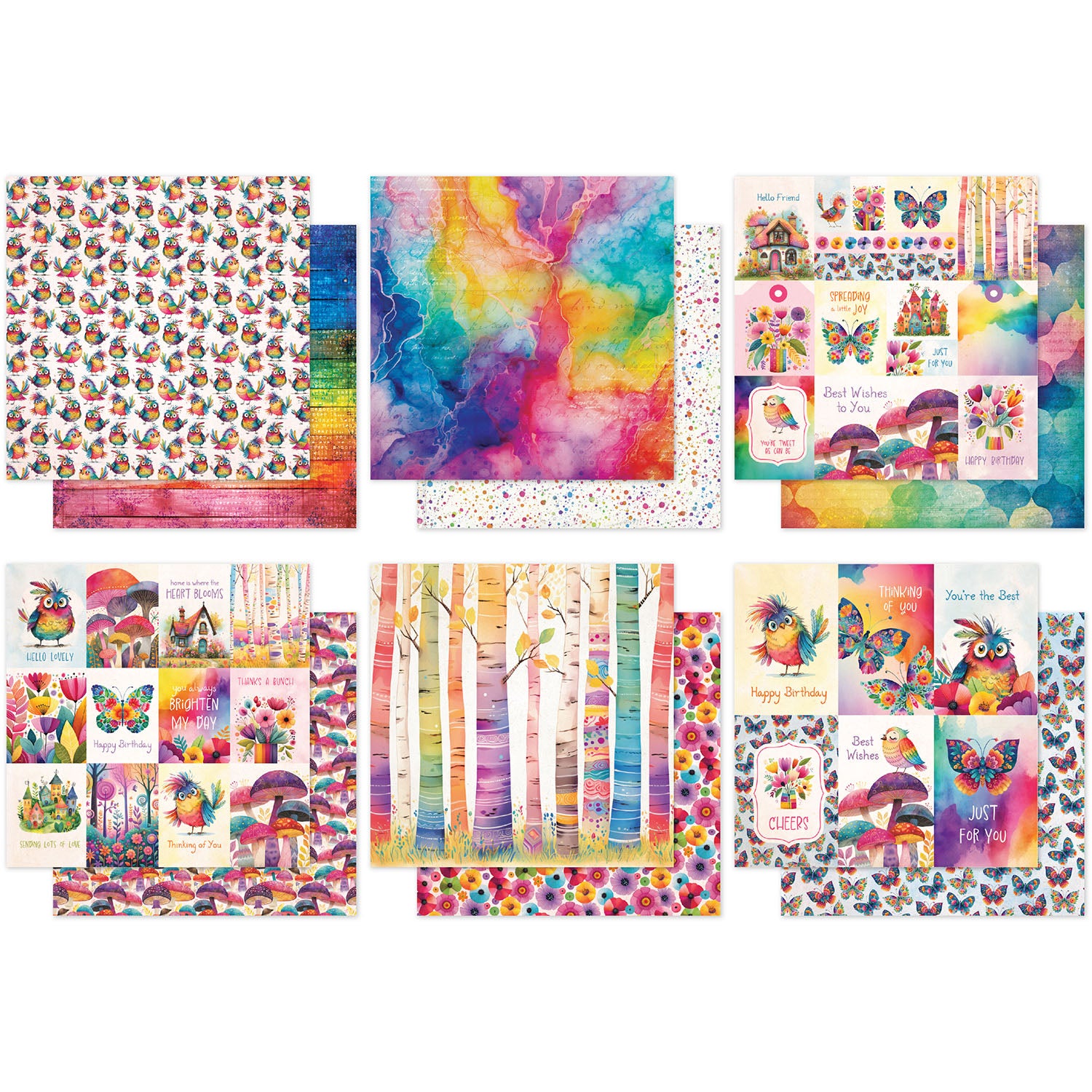 Paper Rose Rainbow Village 6x6 Paper Pack 35484 sheets