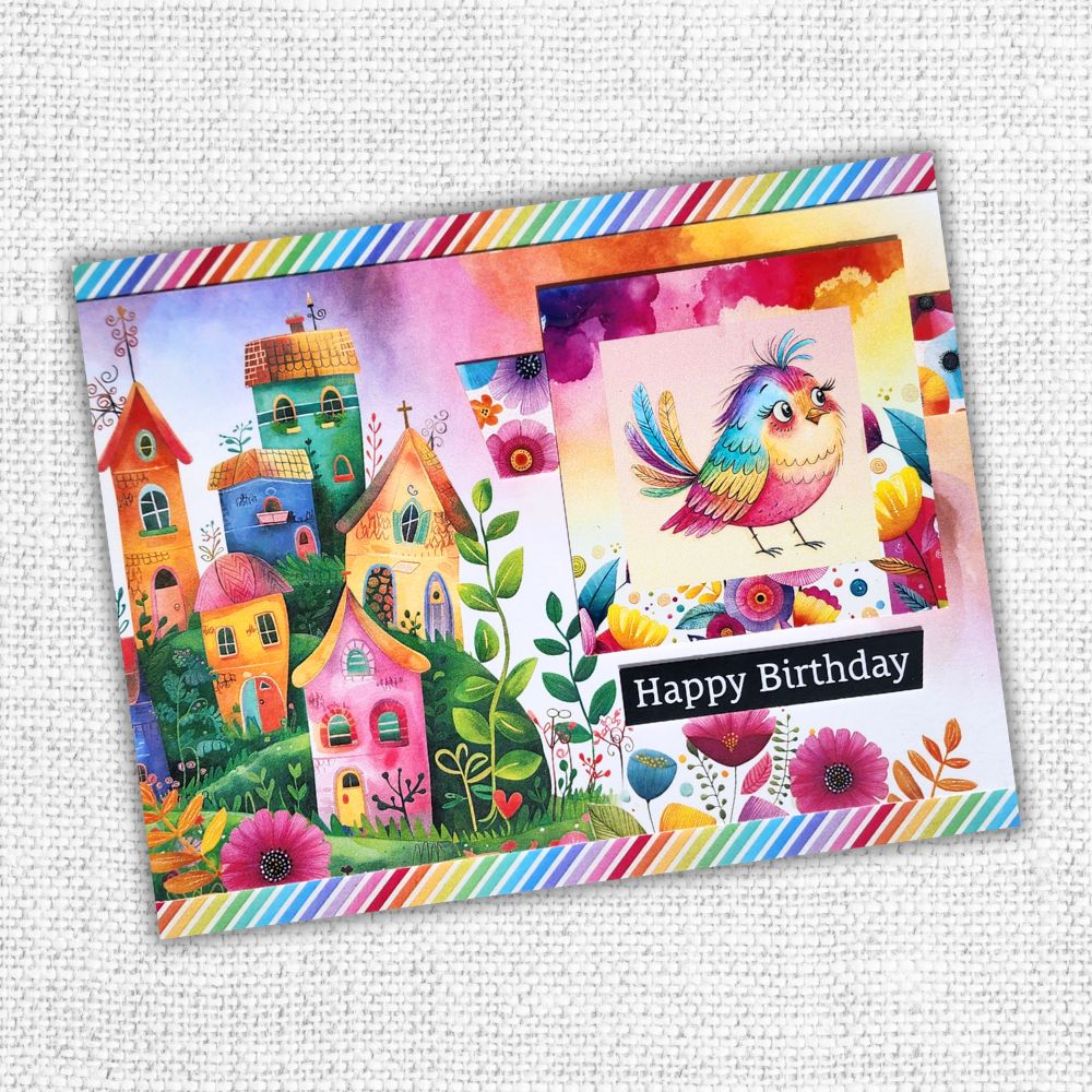 Paper Rose Rainbow Village Basics 12x12 Paper Pack 35322