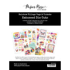 Paper Rose Rainbow Village Tags and Tickets Embossed Die Cuts 35349