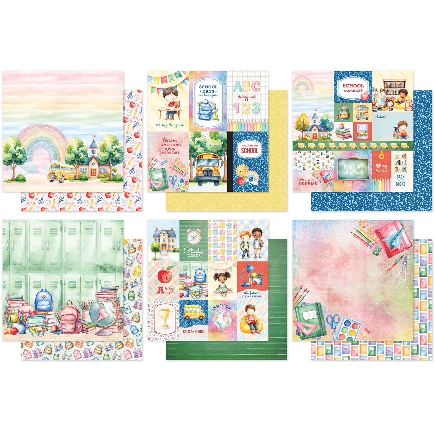 Paper Rose School Days 12x12 Paper 36472 cardstock