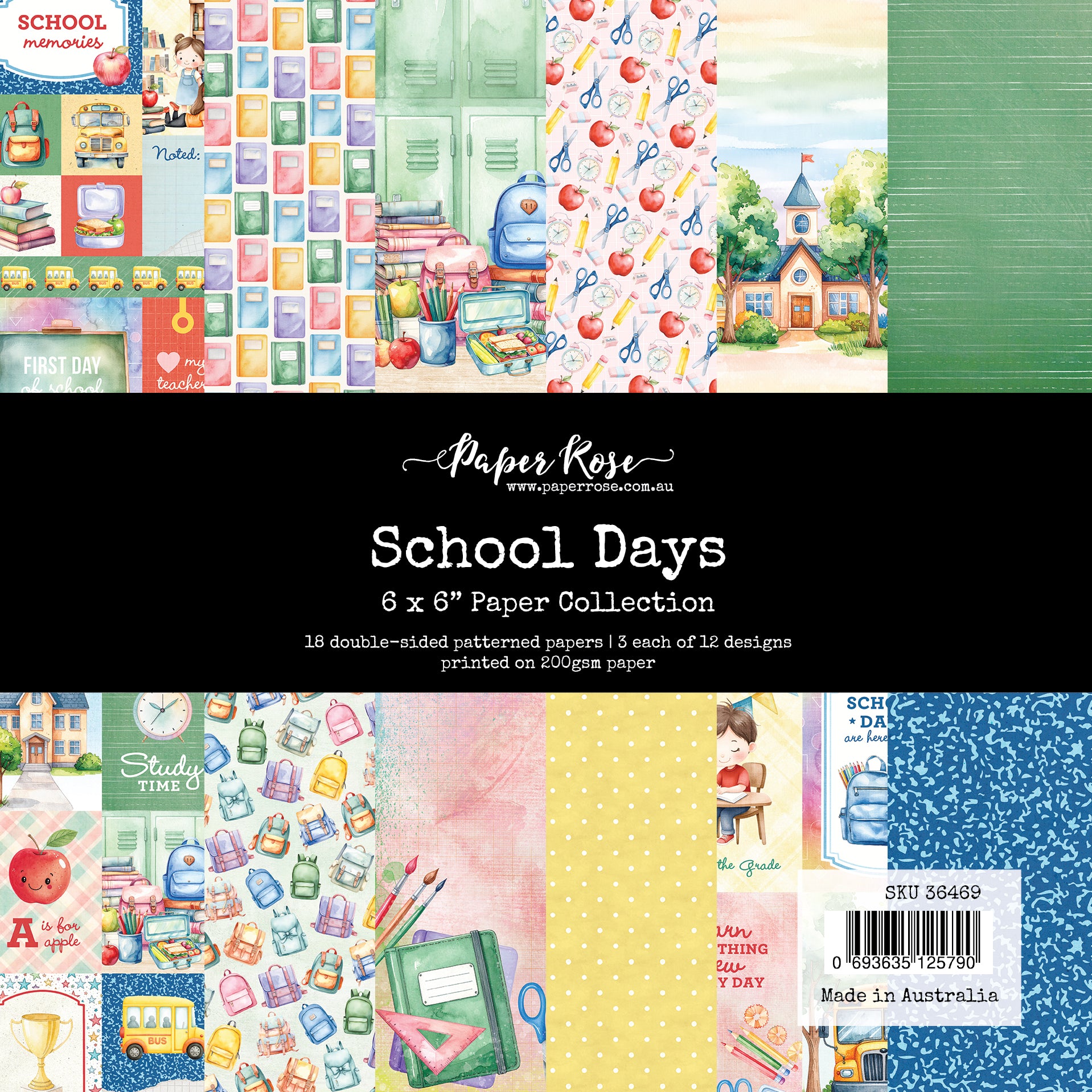 Paper Rose School Days 6x6 Paper 36469