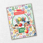 Paper Rose School Days 6x6 Paper 36469 kids with books bookbag background colored pencils back to school card