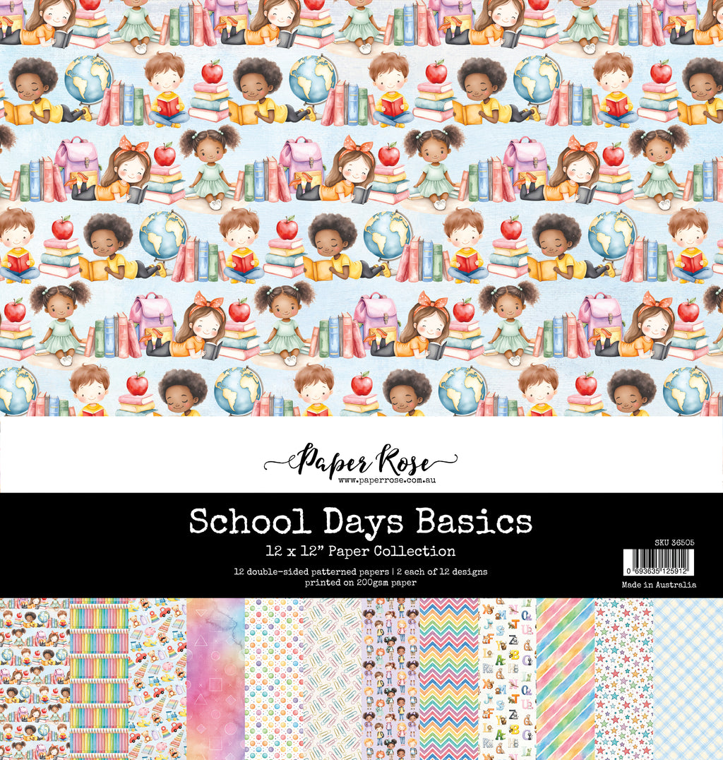 Paper Rose School Days Basics 12x12 Paper 36505