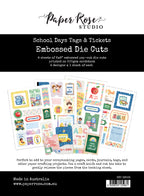 Paper Rose School Days Tags and Tickets Embossed Die Cuts 36526