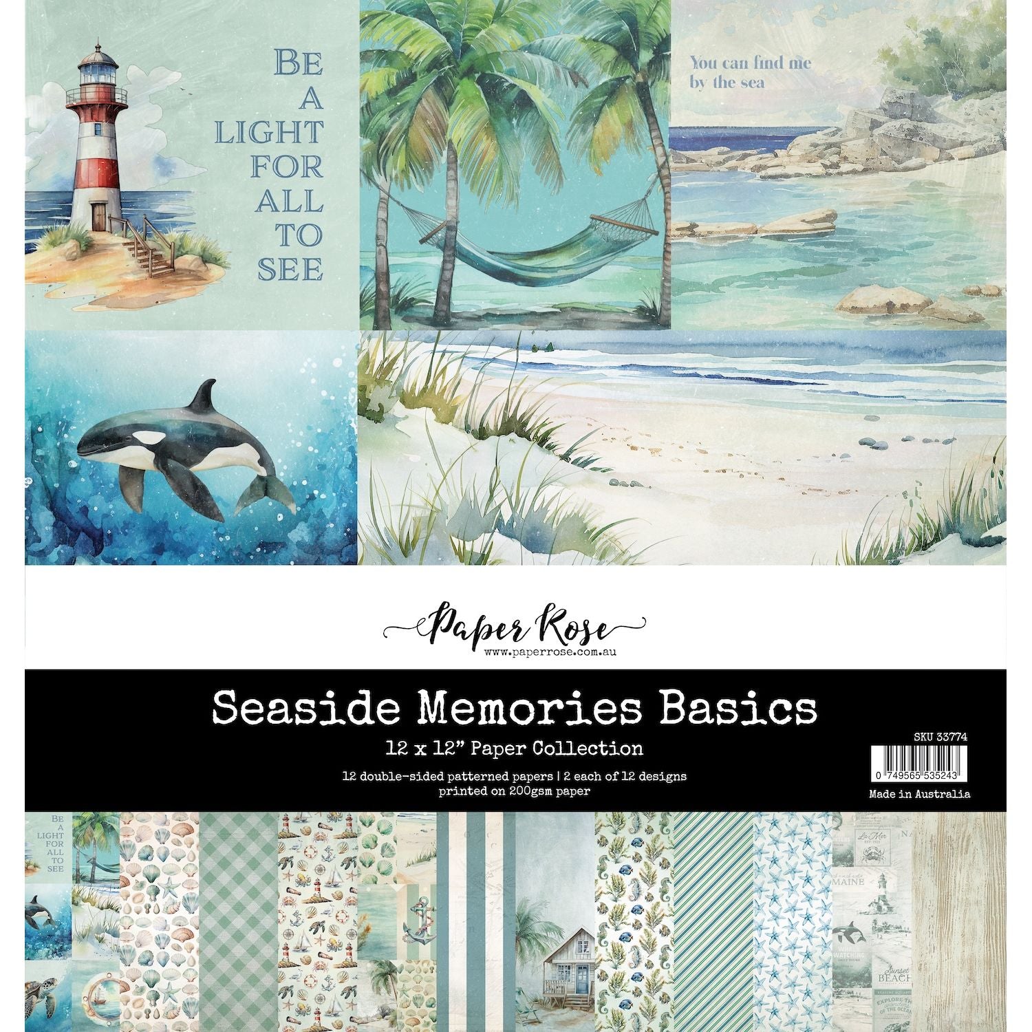 Paper Rose Seaside Memories Basics 12x12 Paper 33774
