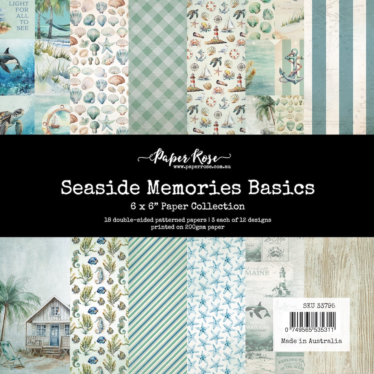 Paper Rose Seaside Memories Basics 6x6 Paper 33795