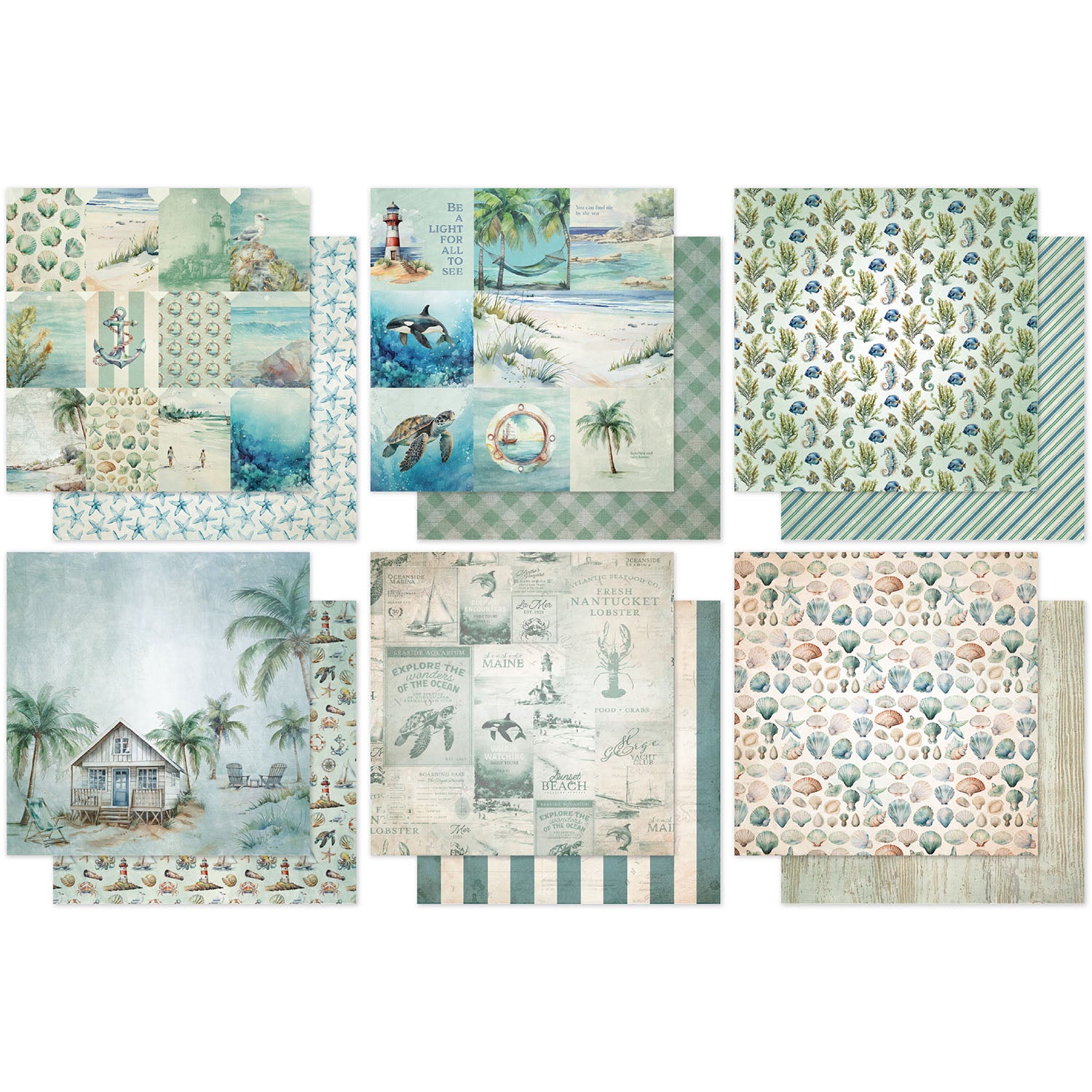 Paper Rose Seaside Memories Basics 6x6 Paper 33795 sheets