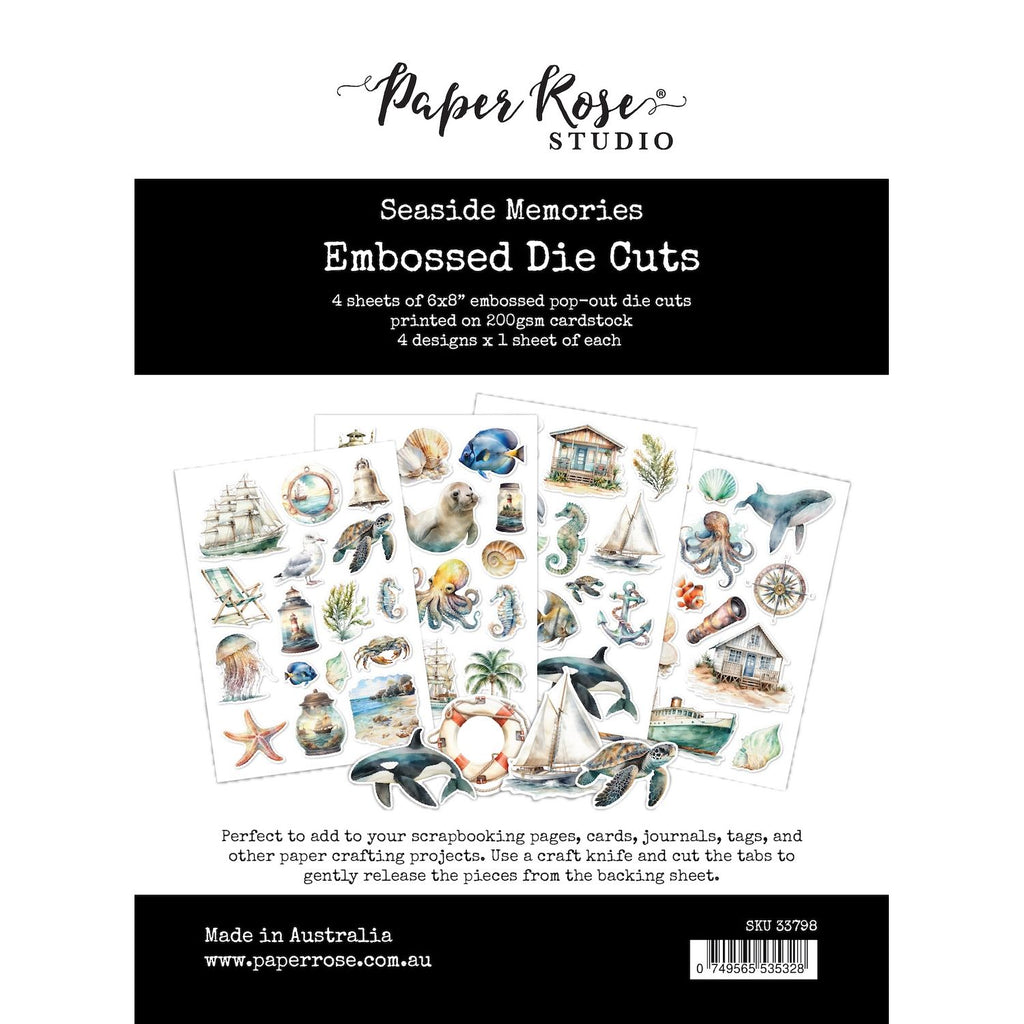 Paper Rose Seaside Memories Embossed Die Cuts 33798