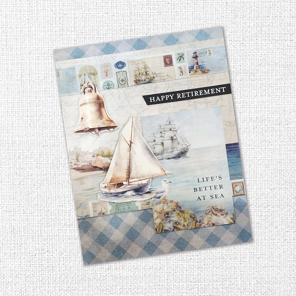 Paper Rose Seaside Memories Embossed Die Cuts 33798 happy retirement