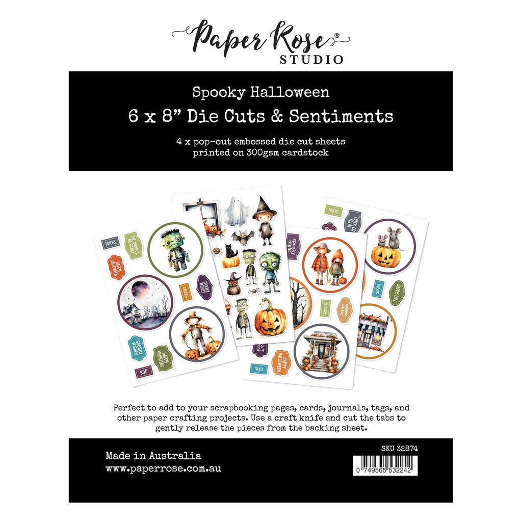 Paper Rose Spooky Halloween Die Cuts and Sentiments 32874
