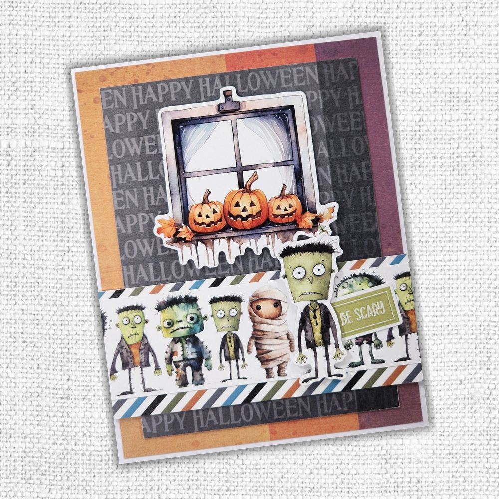 Paper Rose Spooky Halloween Die Cuts and Sentiments 32874 be scary