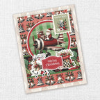 Paper Rose Studio Christmas Wishes Embossed Die Cuts 37105 santa mail santa in plane christmas card