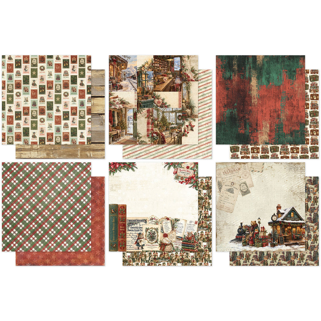 Paper Rose Studio Christmas at Holly House Basics 6x6 Paper 37642 sheets