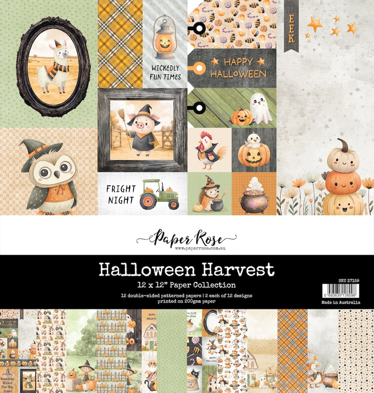 Paper Rose Studio Halloween Harvest 12x12 Paper 37159