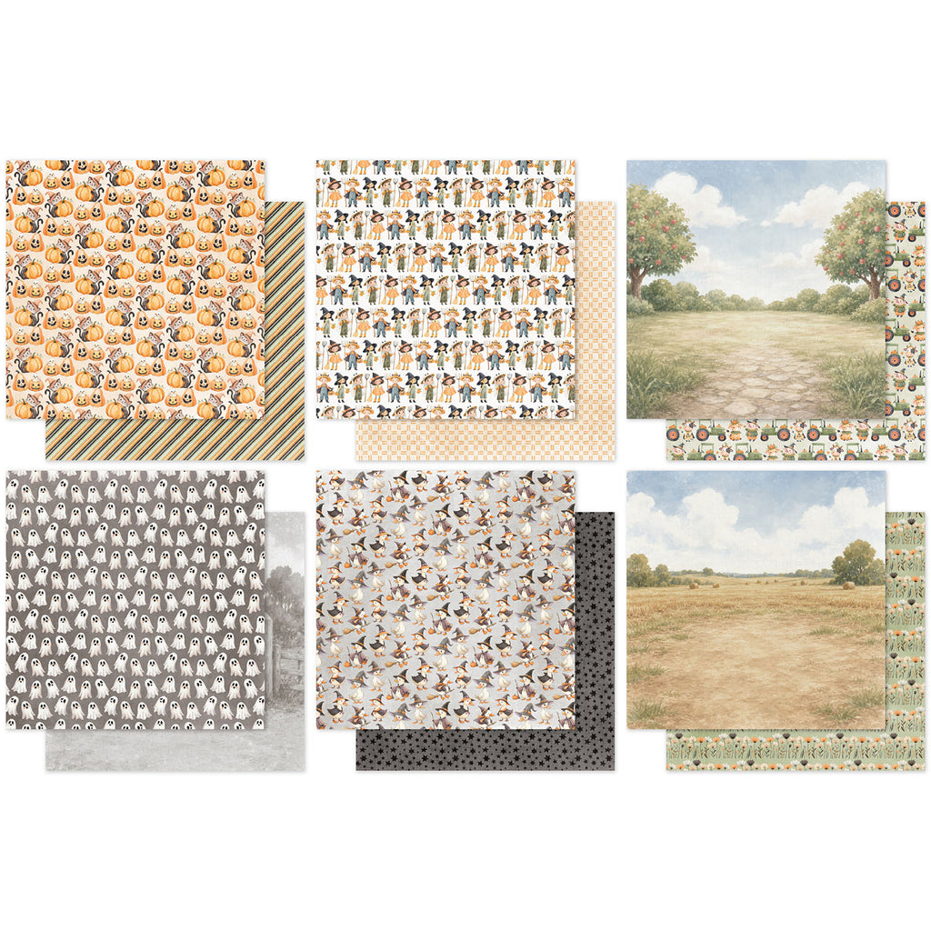 Paper Rose Studio Halloween Harvest Basics 6x6 Paper 37189 cardstock