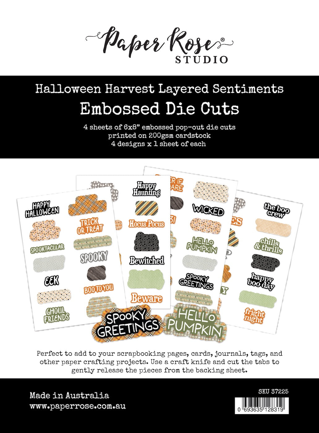 Paper Rose Studio Halloween Harvest Layered Sentiments 37225