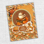 Paper Rose Studio Maplewood Cottage 6x6 Paper 37300 stack of books apple pie tea pot cozy wishes card