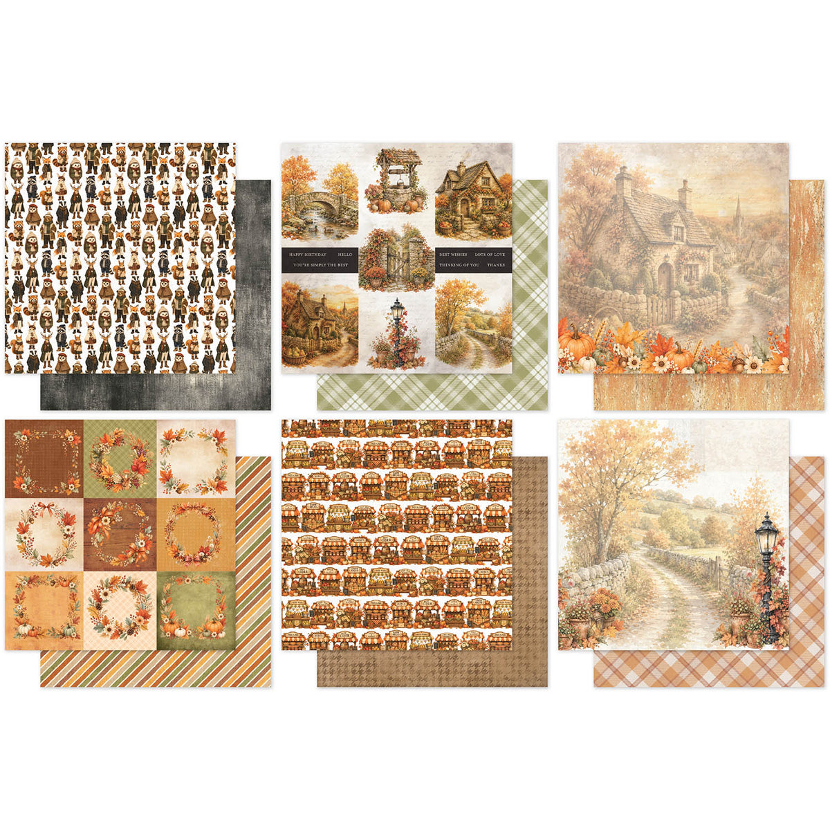 Paper Rose Studio Maplewood Cottage Basics 12x12 Paper 37336 sheets