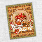 Paper Rose Studio Maplewood Cottage Embossed Die Cuts 37324 apples in basket candy apply fall market stand happy harvest card